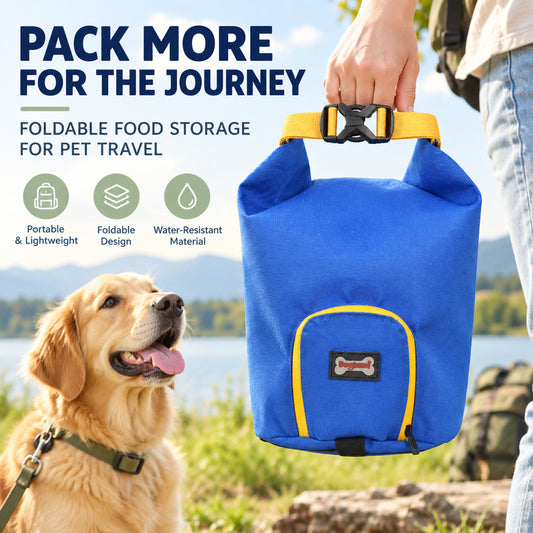 Water-Resistant Foldable Pet Food Travel Bag, By GAVPEPY image 2 - 01-Overview.jpg