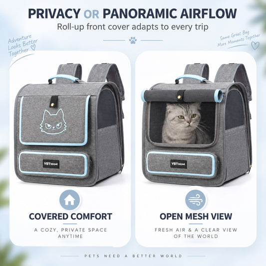 Foldable Ventilated Pet Carrier Backpack, 3 Colors, By GAVPEPY image 2 - 1.jpg