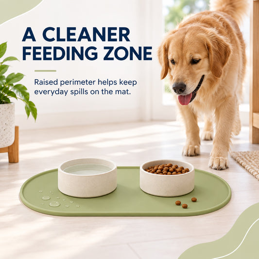 Waterproof Silicone Pet Bowl Mat, 6 Colors, By GAVPEPY image 2 - 1.jpg