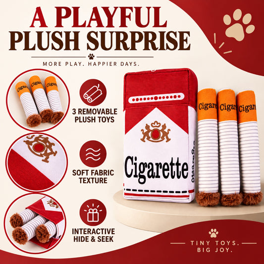 Plush Cigarette Squeaky Dog Toy, 2 Options, By GAVPEPY image 2 - 1.jpg