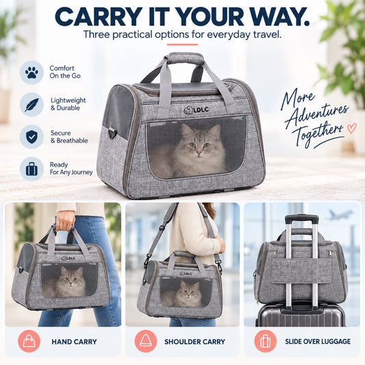 Large Convertible Pet Carrier Bag, 2 Sizes, 4 Colors, By GAVPEPY image 2 - 1.jpg