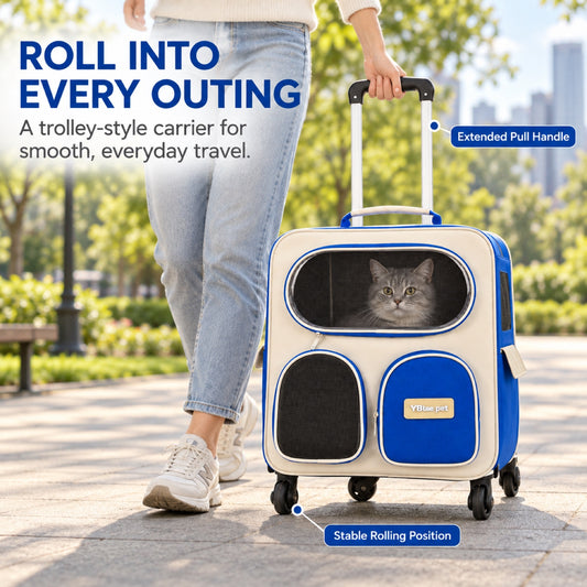 Large Rolling Pet Backpack with Trolley, 4 Colors, By GAVPEPY image 2 - 1.jpg