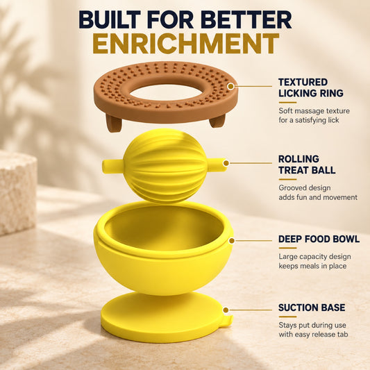 Silicone Suction Slow Feeder Lick Bowl, 3 Colors, By GAVPEPY image 2 - 1.jpg