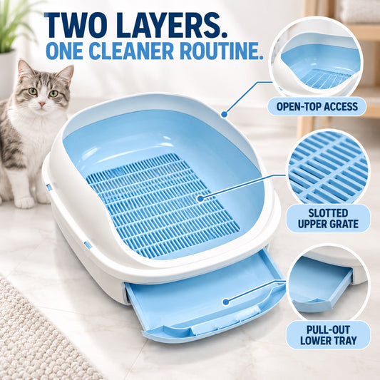 GAVPEPY Drawer Enclosed Double-Layer Cat Litter Box, 10 Options image 2 - 1.jpg
