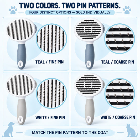 Pet Grooming Pin Brush, 2 Colors and 2 Pin Types, By GAVPEPY image 2 - 1.jpg