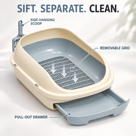 GAVPEPY Drawer Double-Layer Cat Litter Box, 10 Options image 2 - 1.jpg