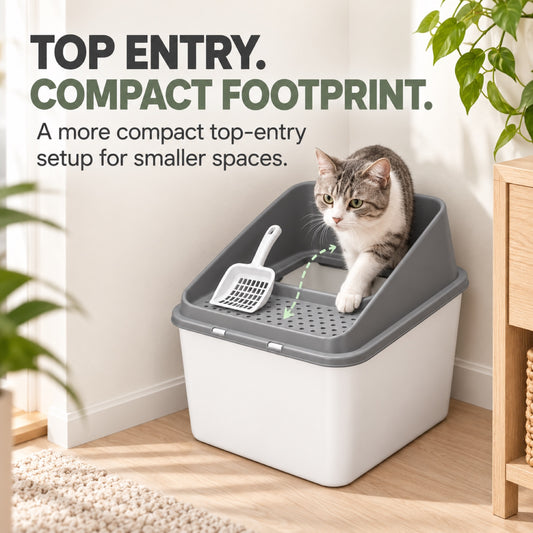 GAVPEPY Top-Entry Enclosed Cat Litter Box, 2 Options image 2 - 1.jpg