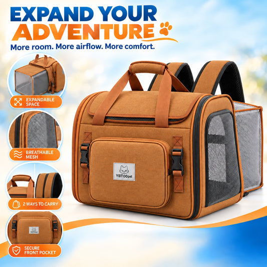 Expandable Oxford Pet Carrier Backpack, 2 Colors, By GAVPEPY image 2 - 1.jpg