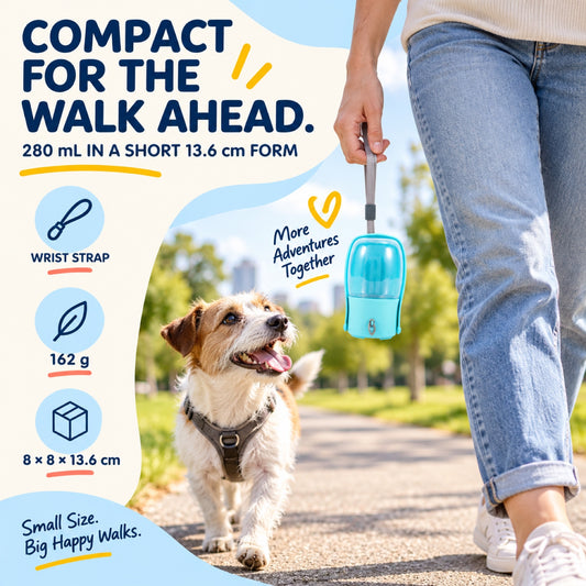 Foldable Pet Water Bottle, 220 mL, 2 Colors, By GAVPEPY image 2 - 1.jpg