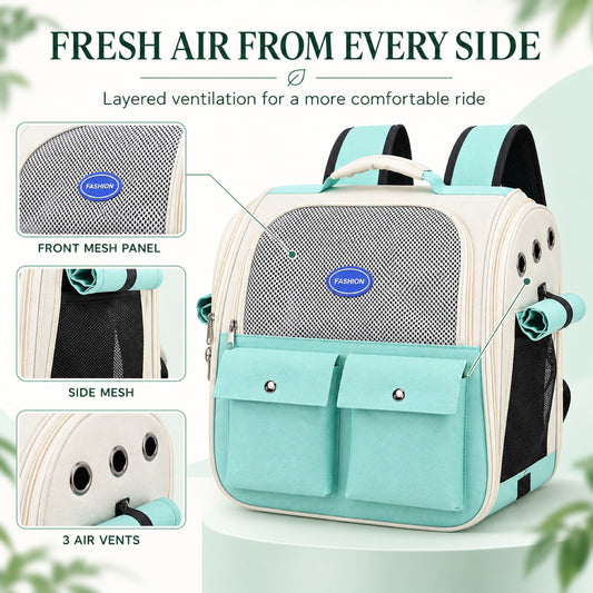 Transparent Space Capsule Pet Backpack, 5 Colors, By GAVPEPY image 2 - 1.jpg