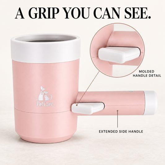 GAVPEPY Plastic Handled Paw Washer Cup, Sizes , Pink, for cleaning paws after outdoor walks; reusable cup with the selected color and size shown in the product photos; review the selected variant photo for details image 2 - 2.jpg