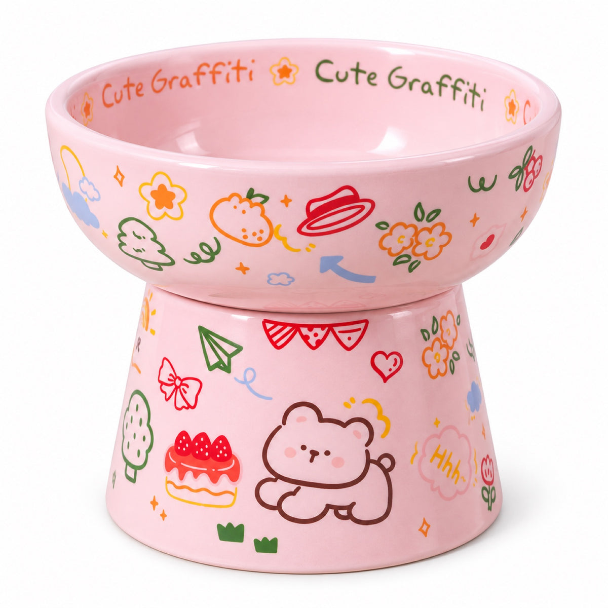 Graffiti Ceramic Pet Bowl, 6 Color Options, By GAVPEPY image 13 - 5697573636639.jpg