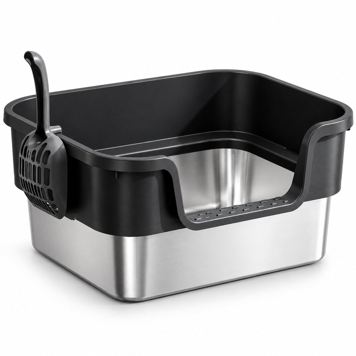 GAVPEPY Extra Large Stainless Steel High-Sided Cat Litter Box, 6 Options image 13 - 6144801203584.jpg
