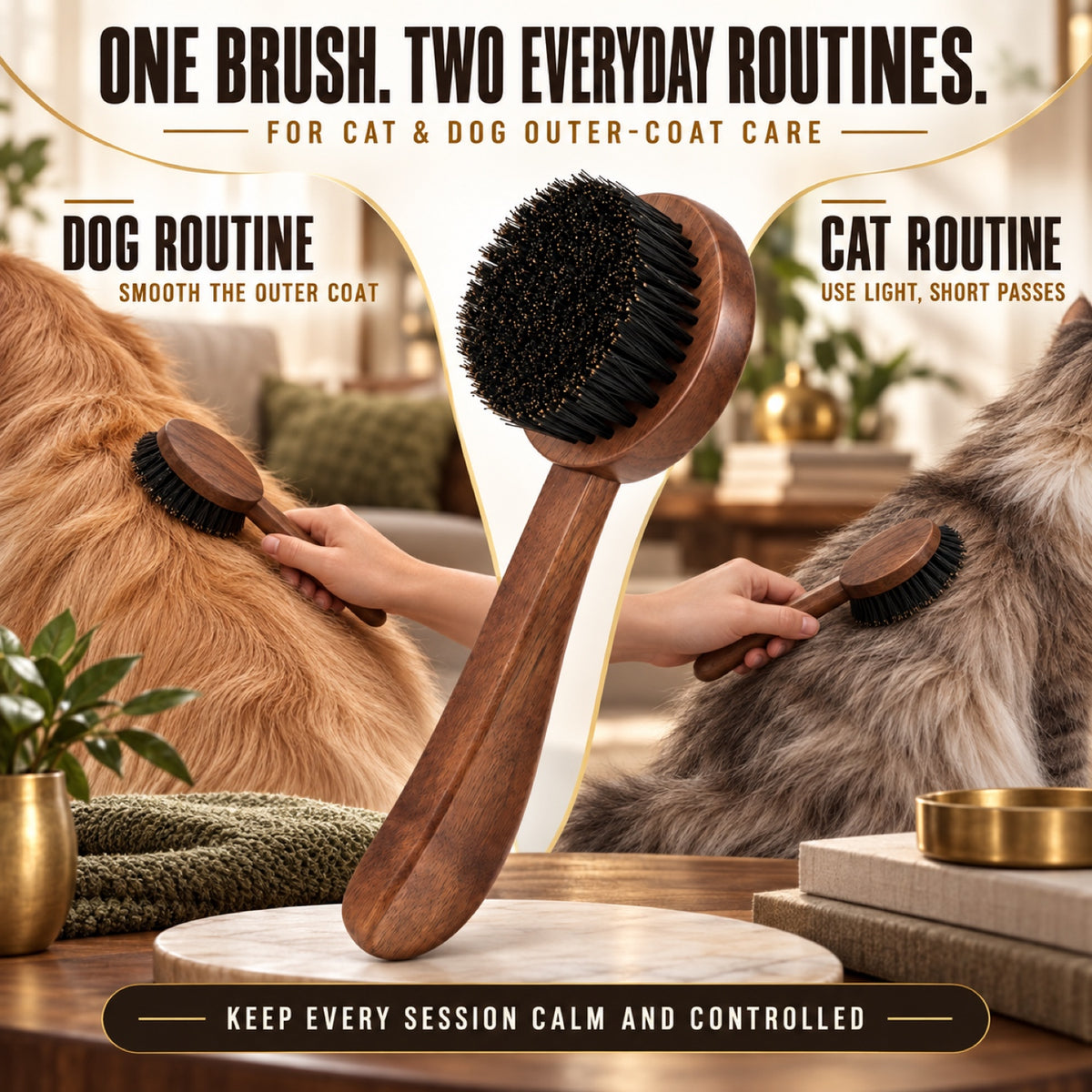 Walnut Wood Pet Bristle Brush, By GAVPEPY image 7 - 6.jpg