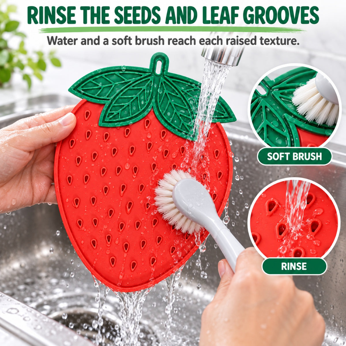 Strawberry-Shaped Silicone Pet Lick Mat, By GAVPEPY image 7 - 6.jpg