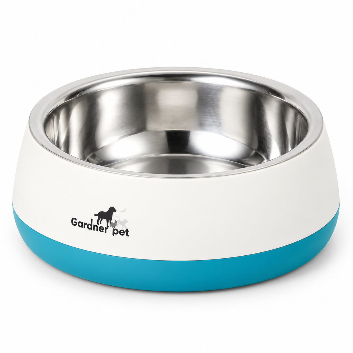 GAVPEPY Stainless Steel Pet Feeding Bowl, 22 cm diameter, Gray, Red or Green exterior, for Everyday Dog and Cat Meals or Water at Home, wide open bowl with colored outer base; a practical feeding setup for daily pet-care routines image 10 - DPbowl55-Green.jpg