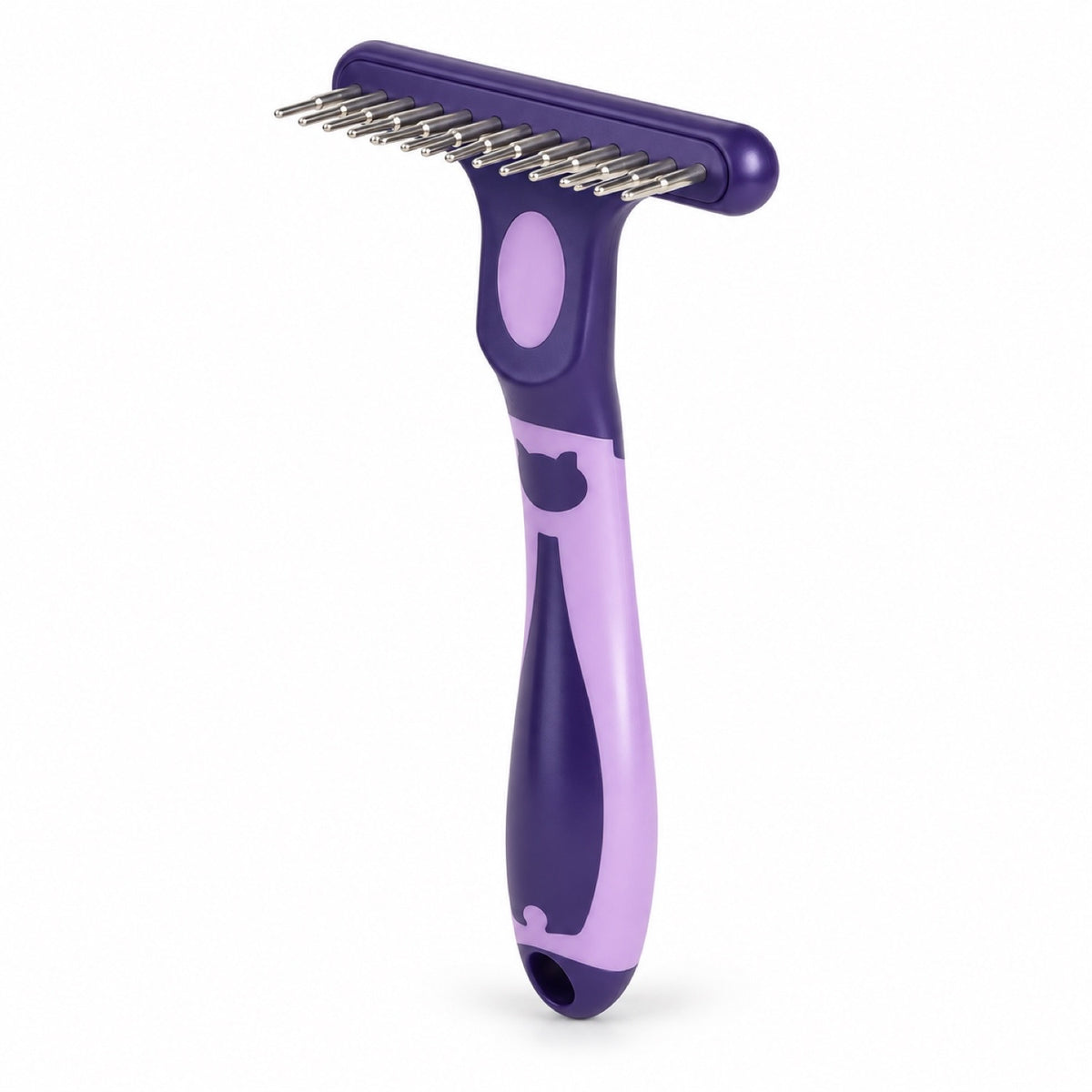Flexible-Pin Pet Grooming Rake, 2 Sizes and 2 Colors, By GAVPEPY image 11 - DPbrush20-Purple-SMALL.jpg