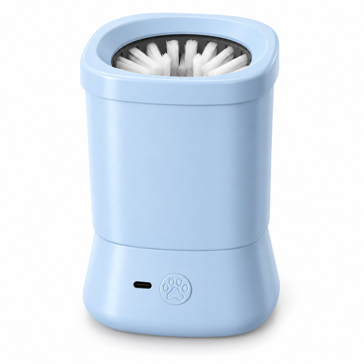 GAVPEPY ABS plastic and silicone Electric Paw Washer Cup, Sizes , Gray, Pink, Blue, after rainy walks, park visits and everyday outdoor trips; a reusable cup design for rinsing paws after walks and outdoor play image 10 - DPpawwasher15-Blue.jpg