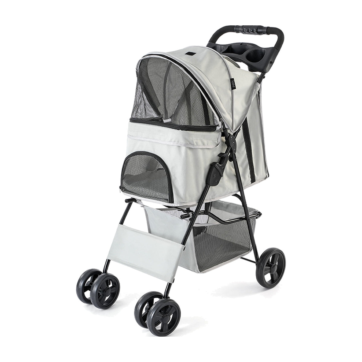 Foldable Pet Stroller with Tray, 2 Colors, By GAVPEPY image 8 - DPstroller1-Gray-47X74X100CM.jpg
