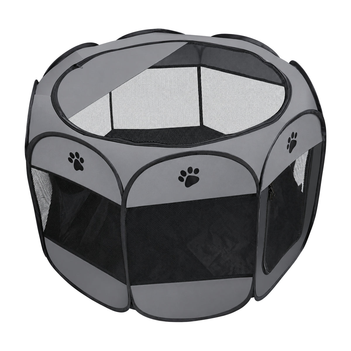 Foldable Oxford Fabric Pet Playpen, 6 Colors & 3 Sizes, By GAVPEPY image 11 - DPtravelcrate1-Gray-L-114X114X58CM.jpg
