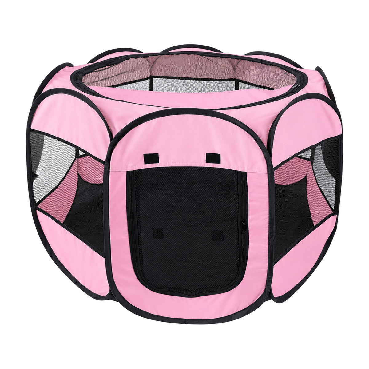 Foldable Oxford Fabric Pet Playpen, 2 Colors & 3 Sizes, By GAVPEPY image 8 - DPtravelcrate2-LightPink-L-114X114X58CM.jpg