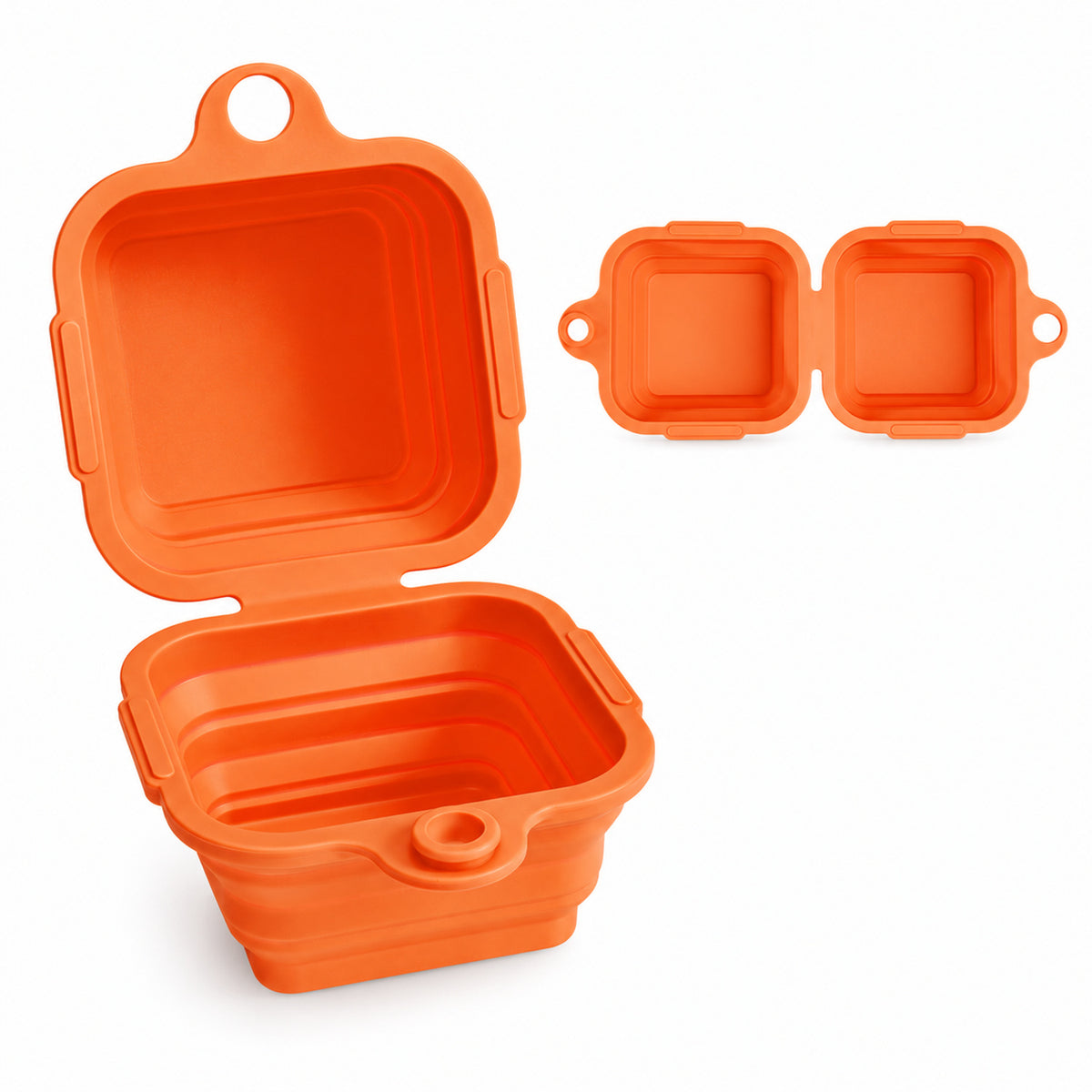 600 ml Collapsible Silicone Double Pet Bowl, 4 Colors, By GAVPEPY image 4 - DPtravelfeeder17-Orange.jpg