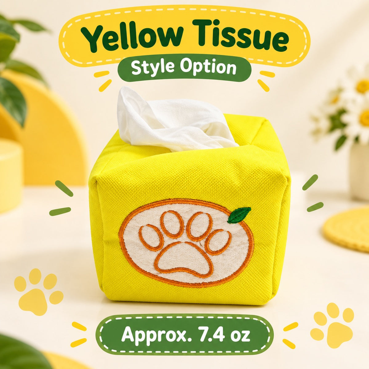 牛津布 Interactive Dog Toy, 4 Styles, By GAVPEPY image 10 - bianti-yellow-tissue.jpg