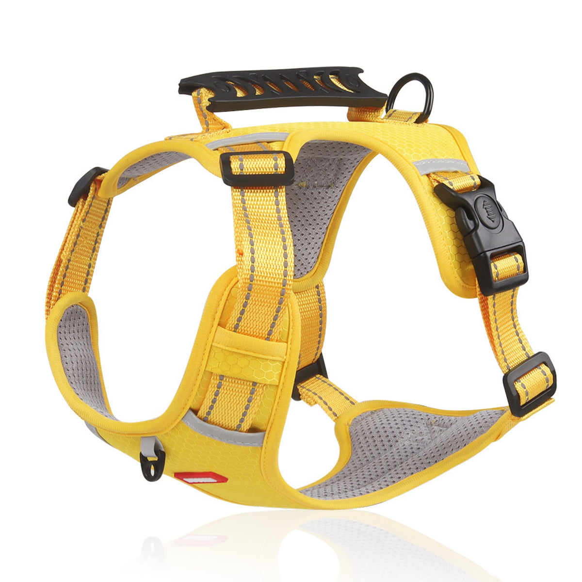 Adjustable PVC No-Pull Dog Harness, 3 Colors and 5 Sizes, By GAVPEPY image 10 - bianti-yellow.jpg