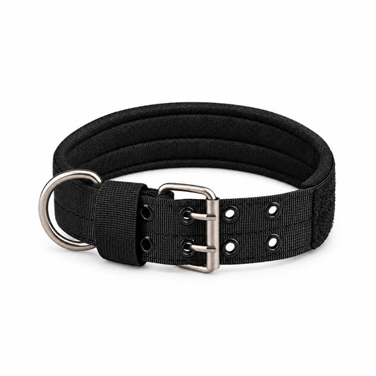 GAVPEPY Adjustable Tactical Dog Collar, Sizes M, L, XL, Black, Khaki, Green, Camouflage, for neighborhood walks, park visits and daily dog wear; an adjustable neckwear option for supervised walks and everyday outings image 2 - main.jpg