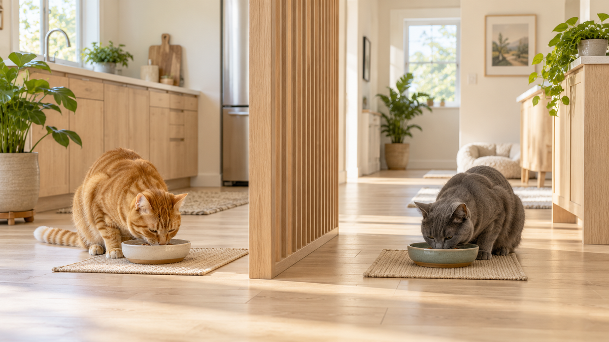 How to Feed Multiple Cats Without Stress