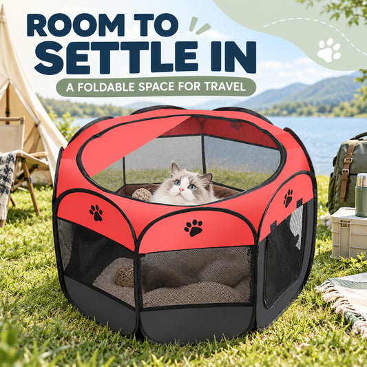 Foldable Oxford Fabric Pet Playpen, 6 Colors & 3 Sizes, By GAVPEPY image 2 - 01-Overview.jpg