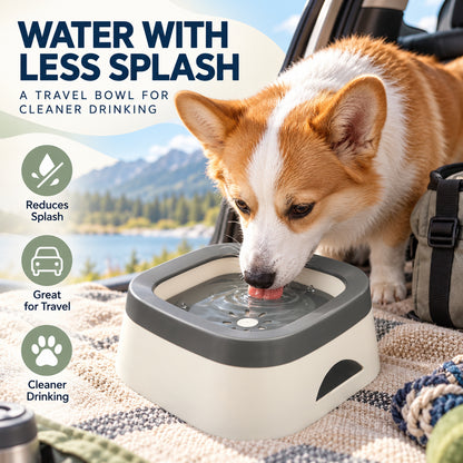 Vehicle Pet Water Bowl with Splash Guard, 3 Colors, By GAVPEPY image 2 - 01-Overview.jpg