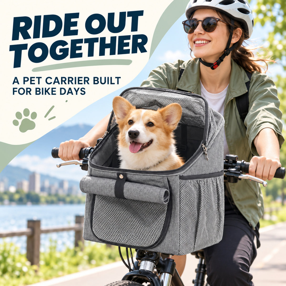 Quick-Release Bicycle Pet Carrier, 3 Colors, By GAVPEPY image 2 - 01-Overview.jpg