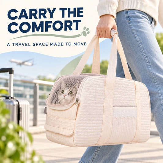 Soft-Sided Pet Travel Carrier, 2 Colors, By GAVPEPY image 2 - 01-Overview.jpg