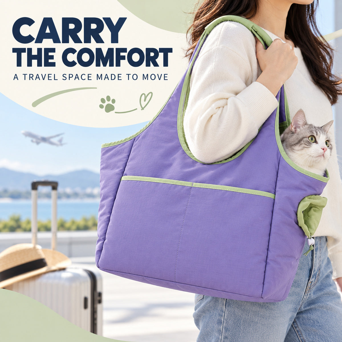 Purple Nylon Pet Travel Carrier, By GAVPEPY image 2 - 01-Overview.jpg