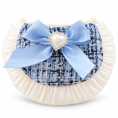 GAVPEPY Polyester Bow-Trim Pet Bib, Size S, 5 color or pattern options, for photos, celebrations, walks and everyday pet outfits; a neckwear accessory for everyday outfits, portraits and special occasions image 1 - 01-主图.jpg