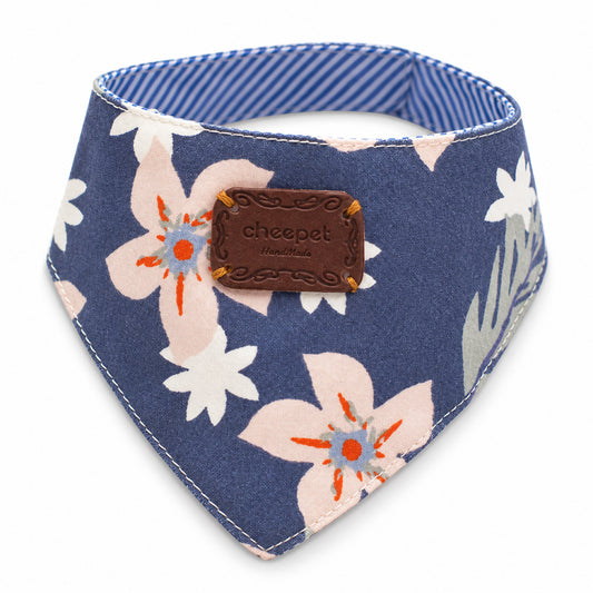 GAVPEPY Cotton Floral Hook-and-Loop Pet Bib, Sizes S, M, L, Blue, Pink, for photos, celebrations, walks and everyday pet outfits; a neckwear accessory for everyday outfits, portraits and special occasions image 1 - 01-主图.jpg