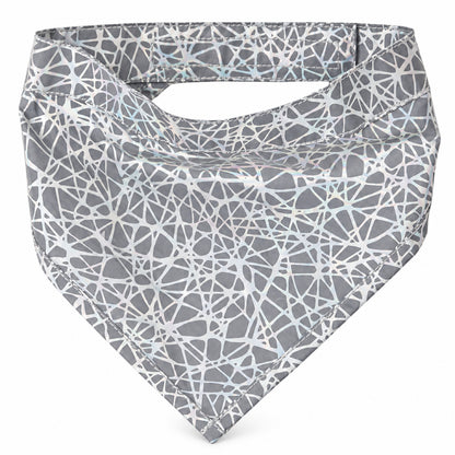 GAVPEPY Polyester Reflective Pattern Pet Bandana, Sizes S, M, L, Gray, for photos, celebrations, walks and everyday pet outfits; a neckwear accessory for everyday outfits, portraits and special occasions image 1 - 01-主图.jpg