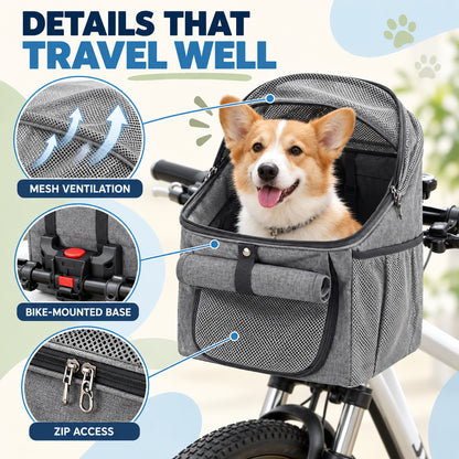 Quick-Release Bicycle Pet Carrier, 3 Colors, By GAVPEPY image 3 - 02-Design-Details.jpg