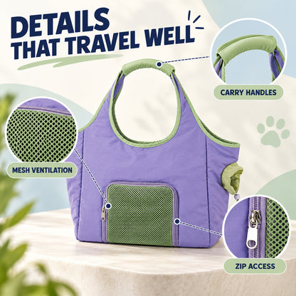 Purple Nylon Pet Travel Carrier, By GAVPEPY image 3 - 02-Design-Details.jpg