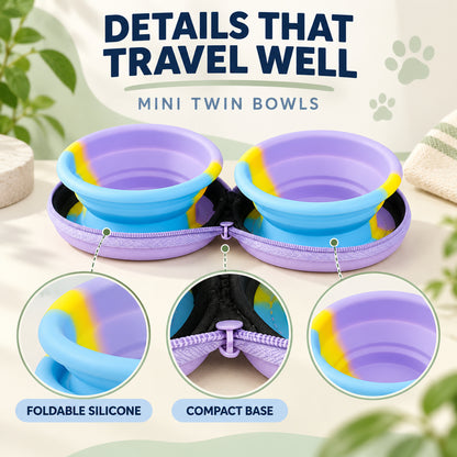 Mini Collapsible Silicone Double Pet Bowl, By GAVPEPY image 3 - 02-Design-Details.jpg