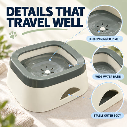 Vehicle Pet Water Bowl with Splash Guard, 3 Colors, By GAVPEPY image 3 - 02-Design-Details.jpg