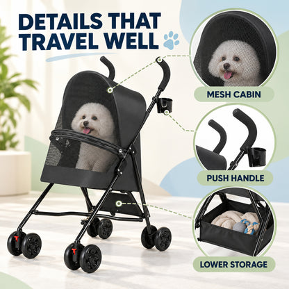 Foldable Pet Stroller, 4 Colors, By GAVPEPY image 3 - 02-Design-Details.jpg