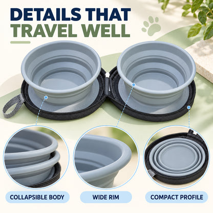 Collapsible Canvas Pet Travel Bowl, 17.5 x 17 x 4.9 cm, By GAVPEPY image 3 - 02-Design-Details.jpg