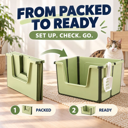 Collapsible PP Travel Litter Box, 2 Colors, By GAVPEPY image 4 - 03-Product-Facts.jpg