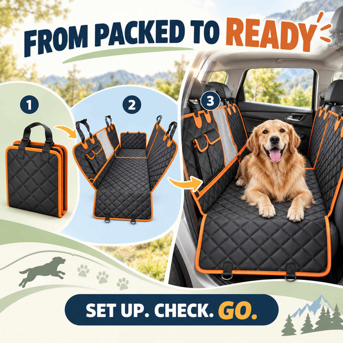 4-in-1 Rear Seat Pet Protector, 2 Styles, By GAVPEPY image 4 - 03-Product-Facts.jpg