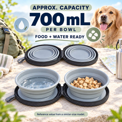 Collapsible Canvas Pet Travel Bowl, 17.5 x 17 x 4.9 cm, By GAVPEPY image 4 - 03-Product-Facts.jpg