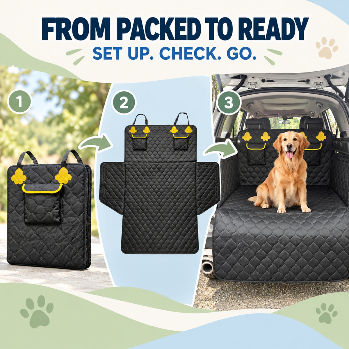 Vehicle Cargo Area Pet Protector, 185 x 104 x 33 cm, By GAVPEPY image 4 - 03-Product-Facts.jpg