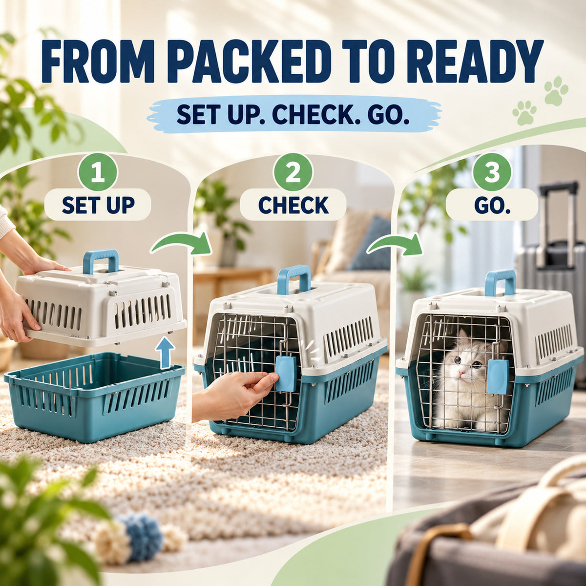 Hard-Shell Pet Travel Carrier, 29 Styles & 3 Packages, By GAVPEPY image 4 - 03-Product-Facts.jpg