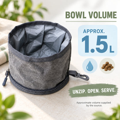 Foldable Oxford Fabric Pet Bowl, 2 Packages, By GAVPEPY image 4 - 03-Product-Facts.jpg